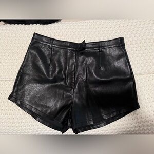 Princess polly black leather shorts